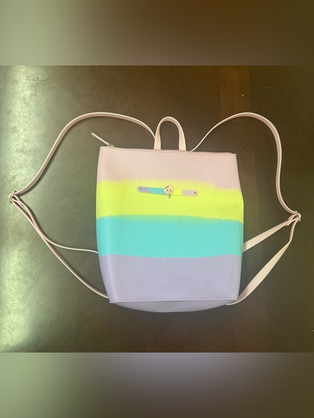 American Jewel Yummy Gummy Pastel Striped Silicone Backpack